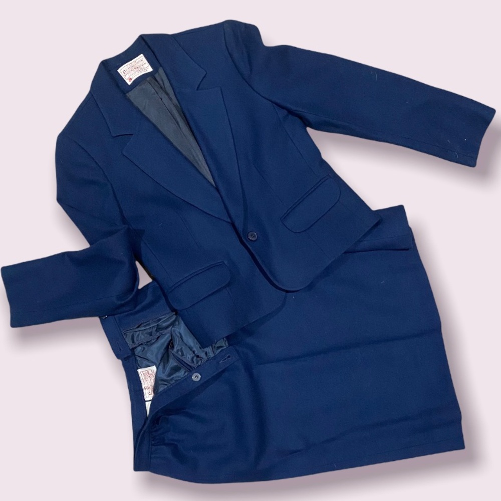 Pendleton navy blue wool suit vintage.